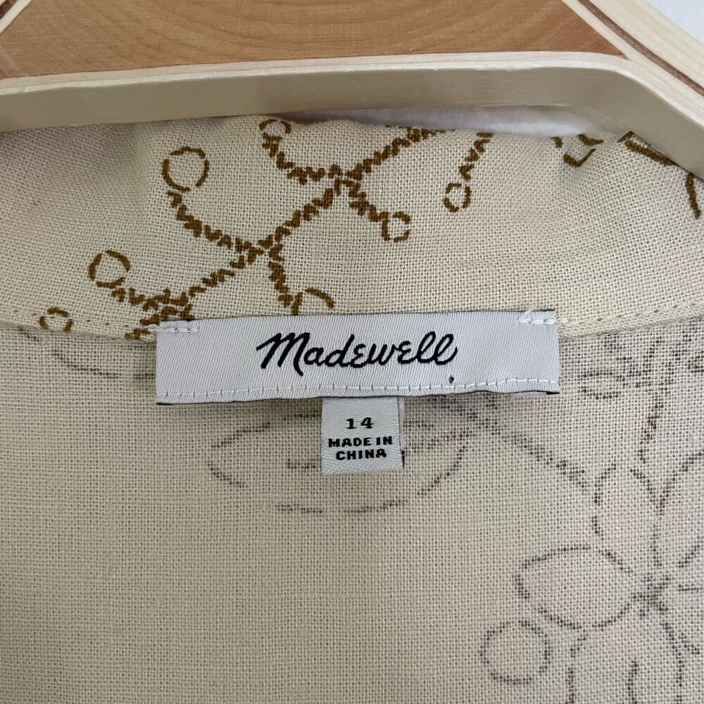 Madewell Cream Floral-Print Midi Dress - Picture 5 of 11